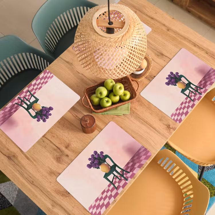 Tovaglietta in vinile - Sedia - Vaso - Fiori - Bloccato — 3
