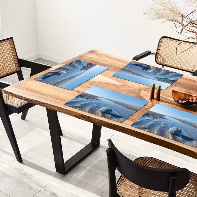 Tovaglietta in vinile - Spiaggia - Scudo - Acqua - Blu — 4