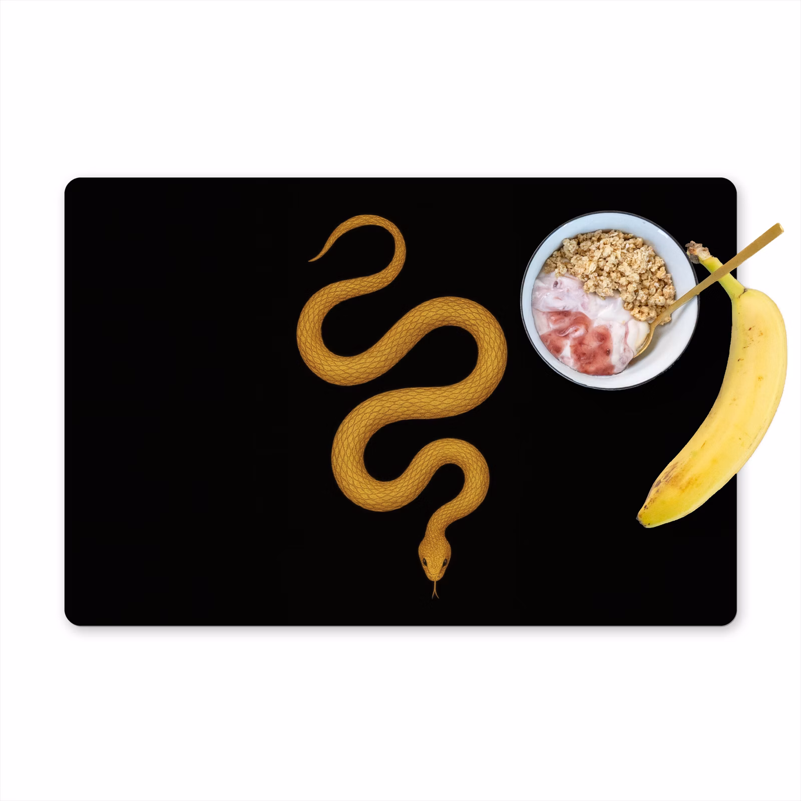 Tovaglietta in vinile - Serpente - Minimalista - Oro — 1