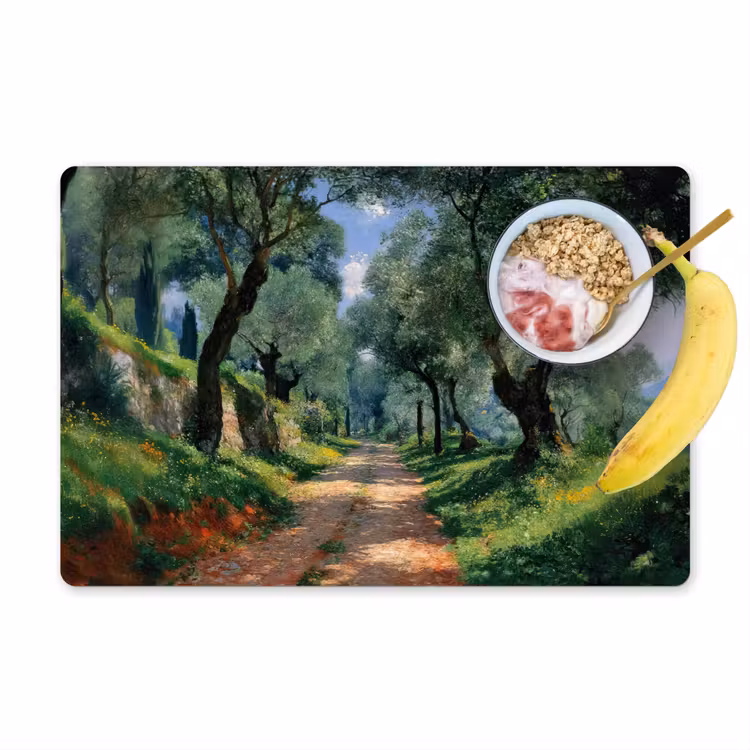 Tovaglietta in vinile - Sentiero - Alberi - Ombra - — 1