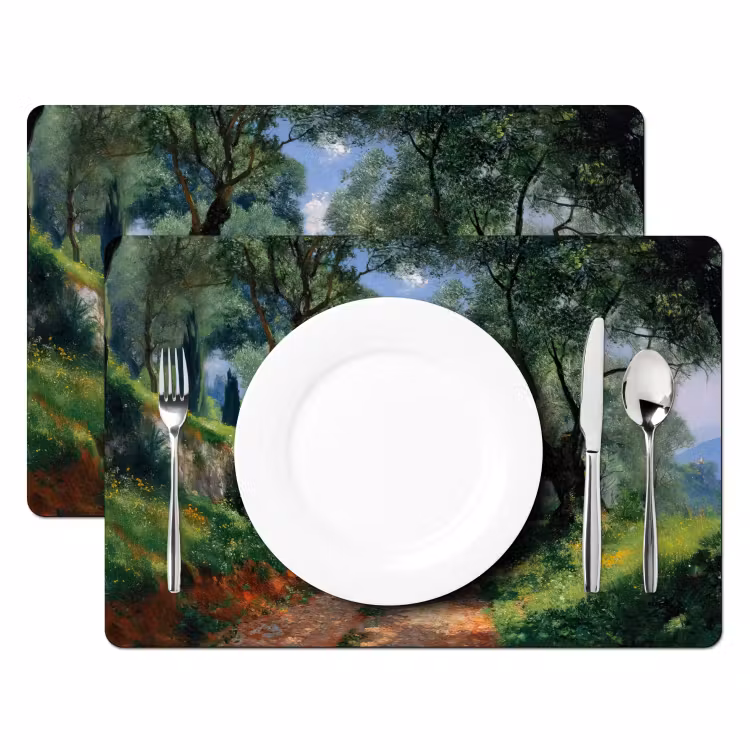 Tovaglietta in vinile - Sentiero - Alberi - Ombra - — 2