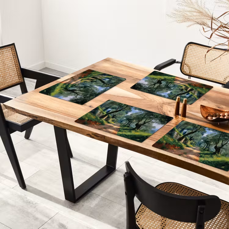 Tovaglietta in vinile - Sentiero - Alberi - Ombra - — 4