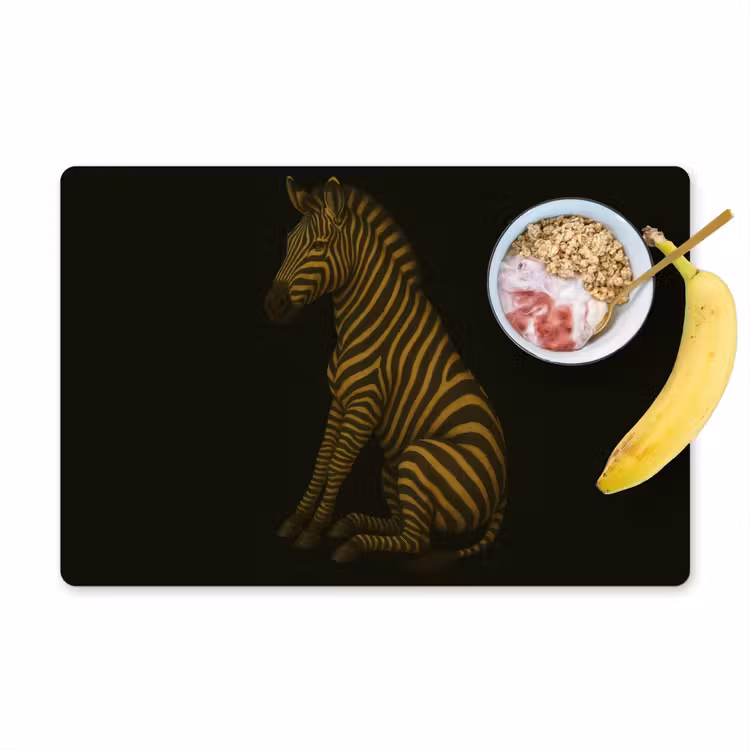 Tovaglietta in vinile - Zebra - Strisce - Oro — 1