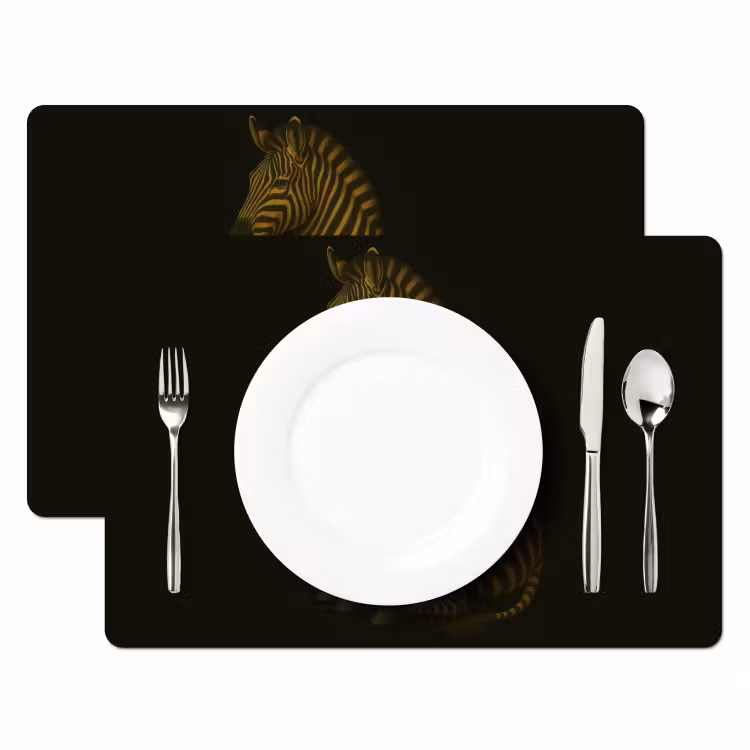 Tovaglietta in vinile - Zebra - Strisce - Oro — 2