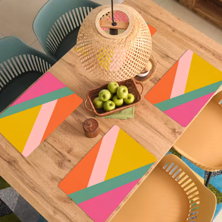 Tovaglietta in vinile - Triangoli - Colorati - Astratti — 3