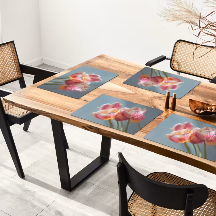 Tovaglietta in vinile - Tulipani - Rosa - Steli — 4