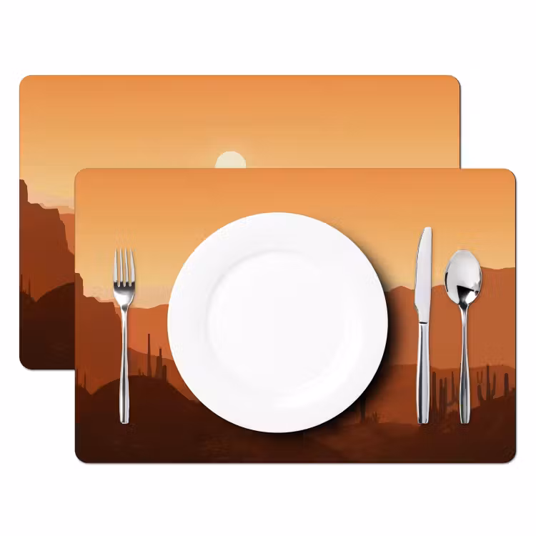 Tovaglietta in vinile - Paesaggio - Deserto - Cactus - Sole — 2