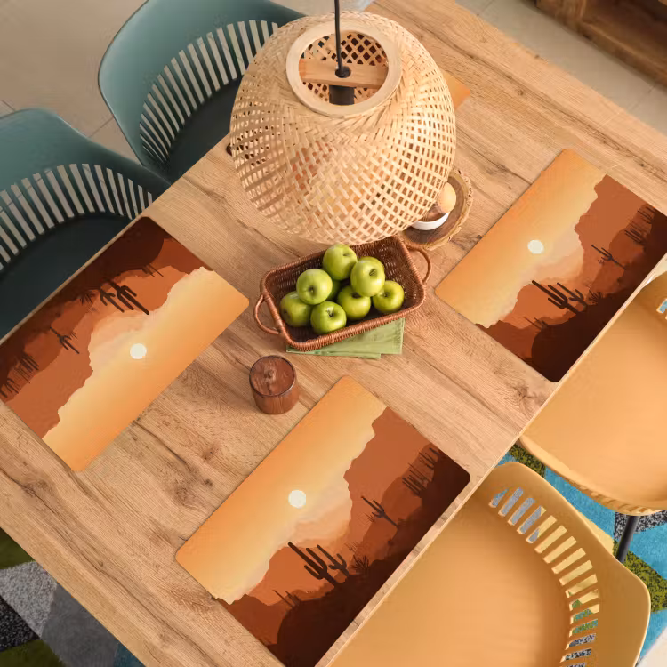 Tovaglietta in vinile - Paesaggio - Deserto - Cactus - Sole — 3