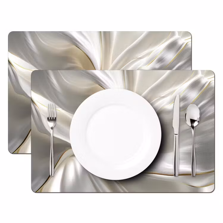 Tovaglietta in vinile - Tessuto - Pieghe - Oro — 2