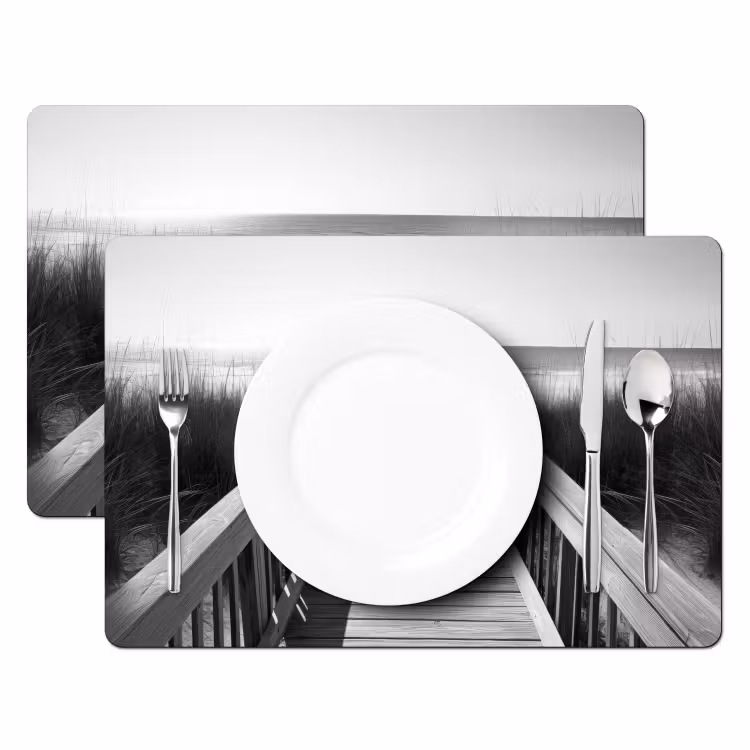 Tovaglietta in vinile - Passerella - Legno - Spiaggia - Mare — 2