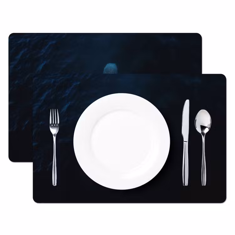 Tovaglietta in vinile - Oceano - Squalo balena - Blu scuro - Macchie — 2
