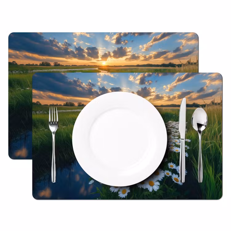 Tovaglietta in vinile - Ruscello - Paesaggio - Margherita — 2