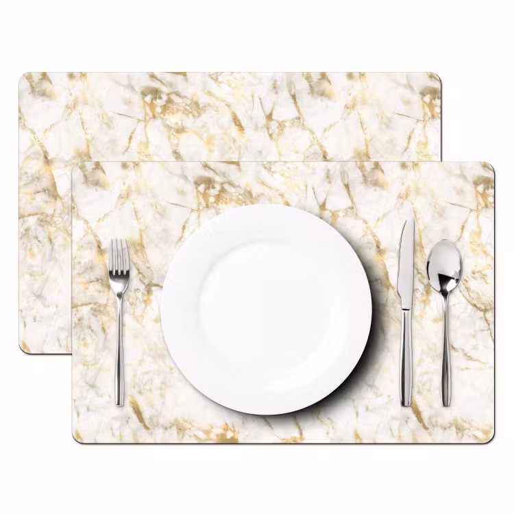 Tovaglietta in vinile - Oro - Luce - Grana - Marmo — 2