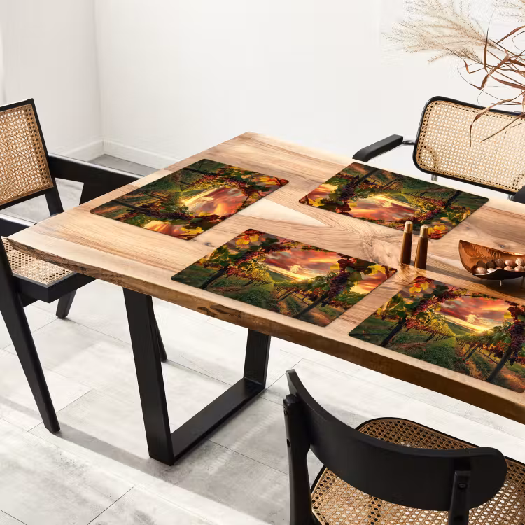Tovaglietta in vinile - Vigneto - Uva - Tramonto — 4
