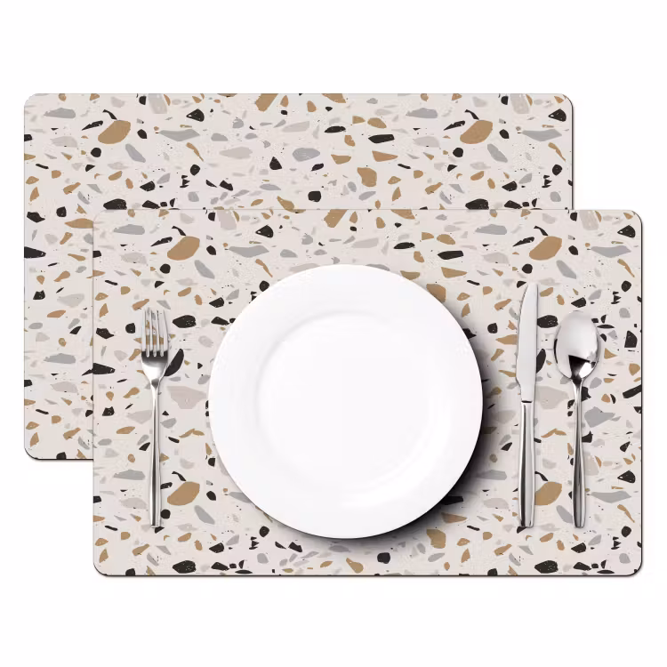 Tovaglietta in vinile - Terrazzo - Modello - Acciaio — 2