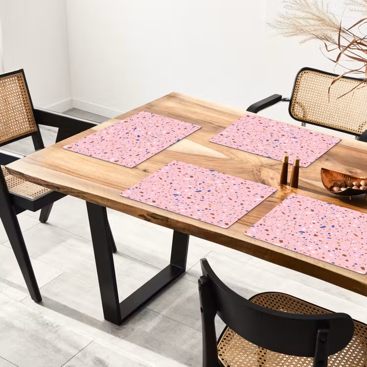 Tovaglietta in vinile - Terrazzo - Motivo - Colorato - Rosa — 4