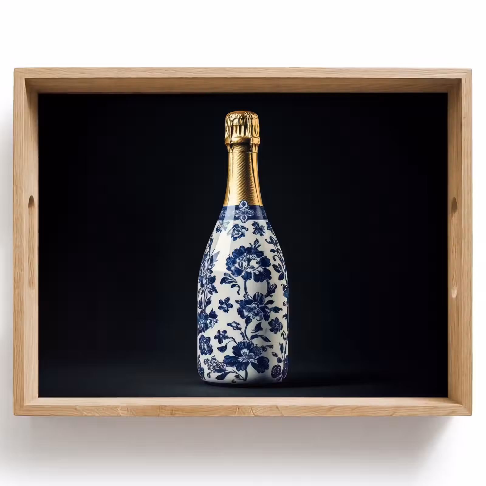 Vassoio - Champagne - Fiori - Oro - Chic — 1