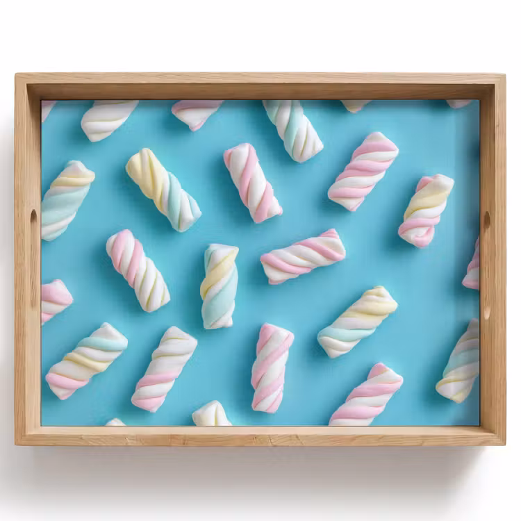 Vassoio - Bacon - Pastello - Caramelle - Blu — 1