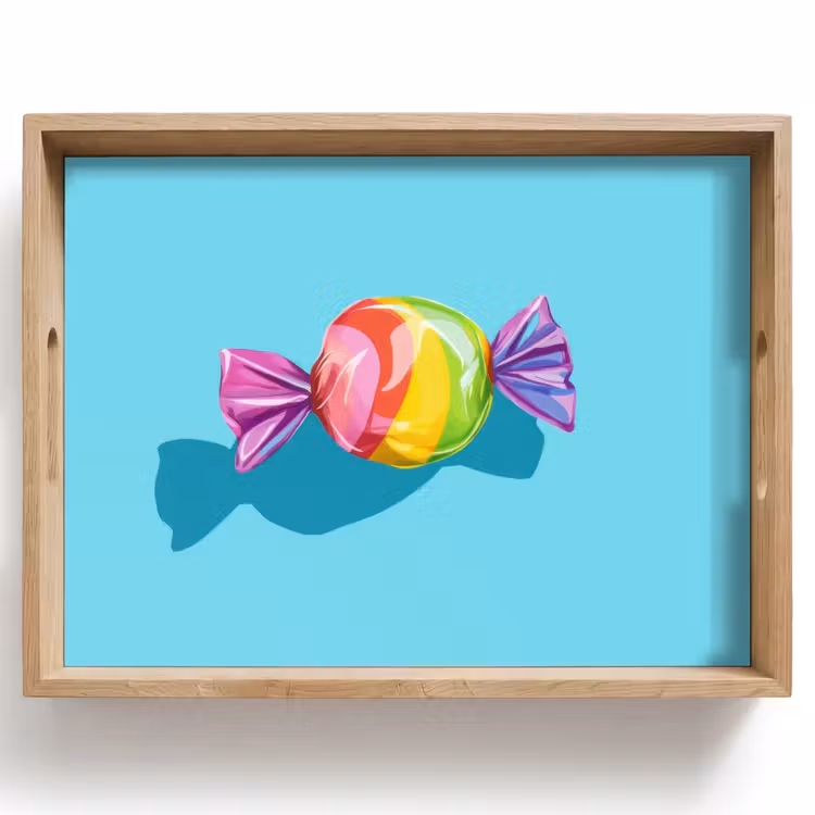Vassoio - Blu - Caramelle - Arcobaleno — 1