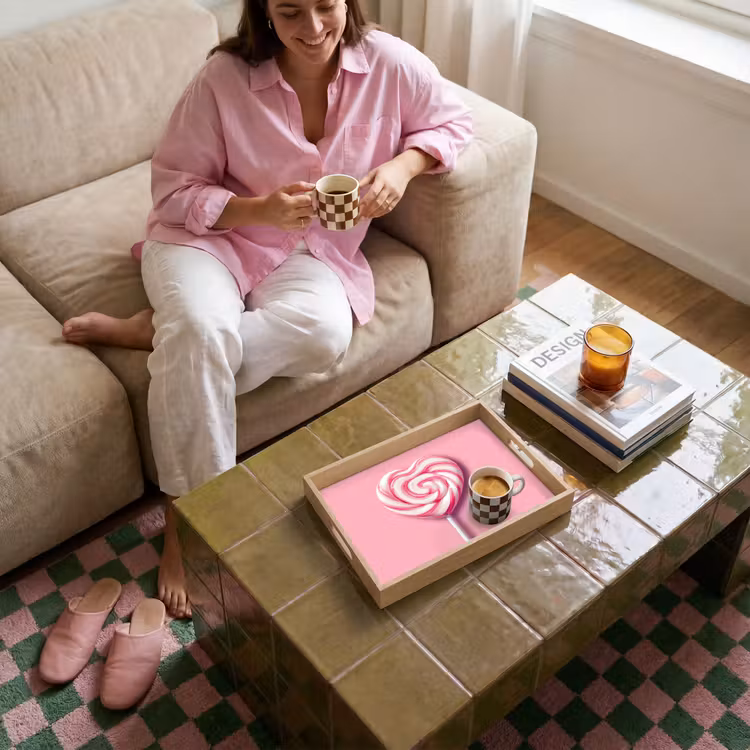 Vassoio - Caramella - Lecca-lecca - Cuore - Rosa — 4