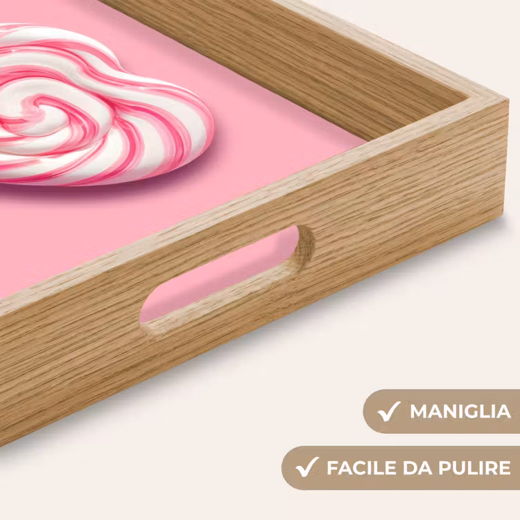 Vassoio - Caramella - Lecca-lecca - Cuore - Rosa — 8