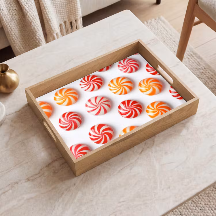 Vassoio - Caramelle - Modello - Rosso - Arancione — 2