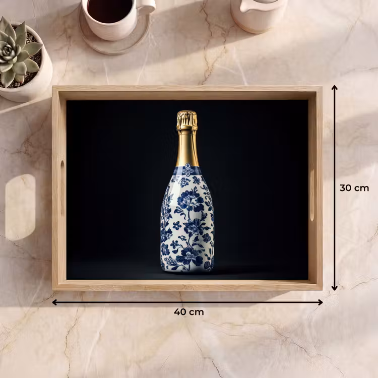 Vassoio - Champagne - Fiori - Oro - Chic — 7