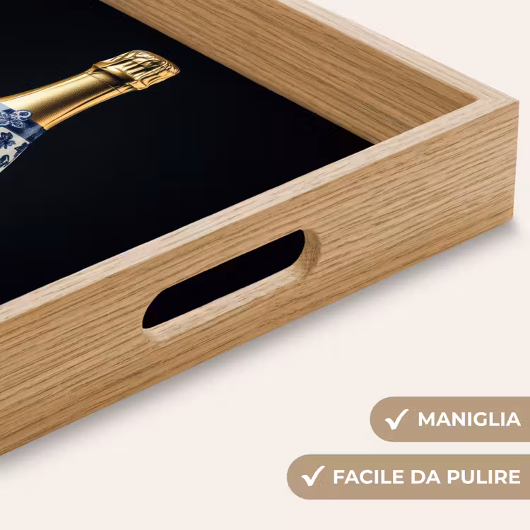 Vassoio - Champagne - Fiori - Oro - Chic — 8