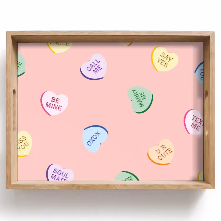 Vassoio - Cuore - Caramelle - Pastello - Testo — 1