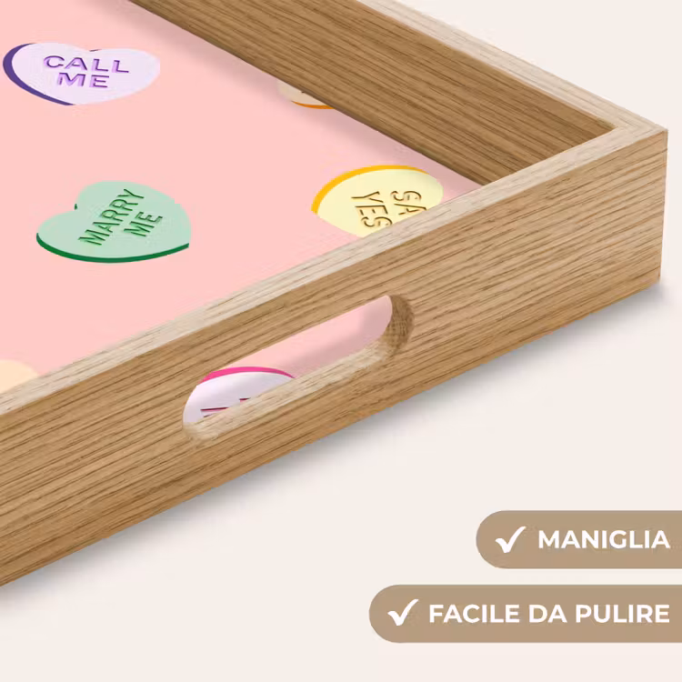 Vassoio - Cuore - Caramelle - Pastello - Testo — 8