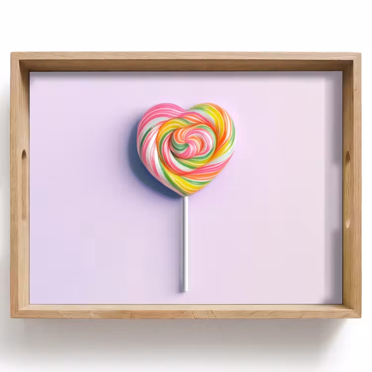 Vassoio - Cuore - Lecca-lecca - Caramella — 1