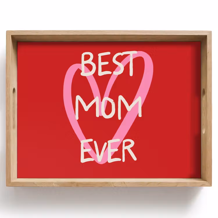 Vassoio - Madre - Citazione - Cuore - Rosso — 1
