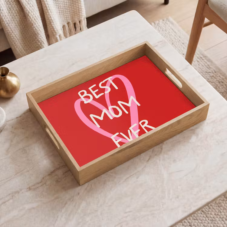 Vassoio - Madre - Citazione - Cuore - Rosso — 2