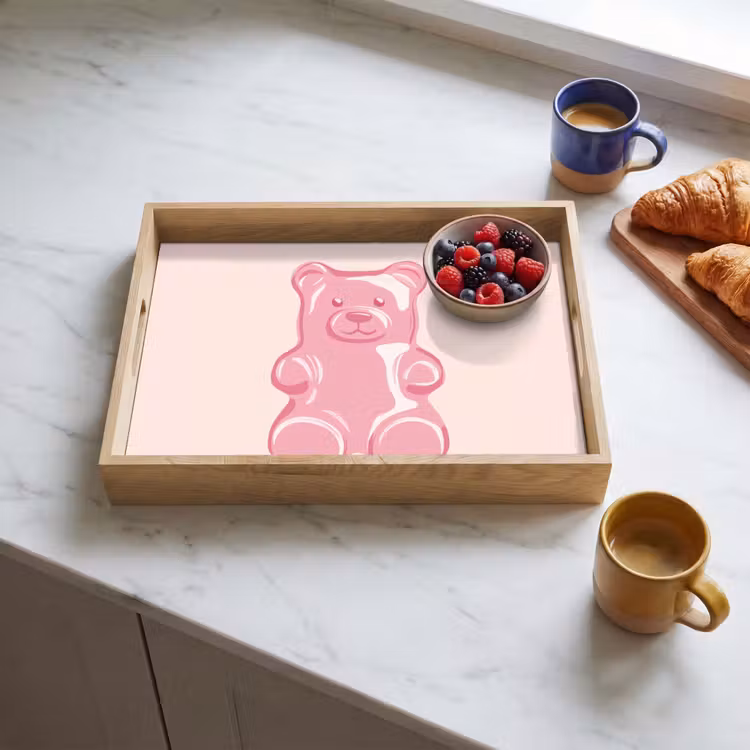 Vassoio - Orso - Rosa - Caramella — 3