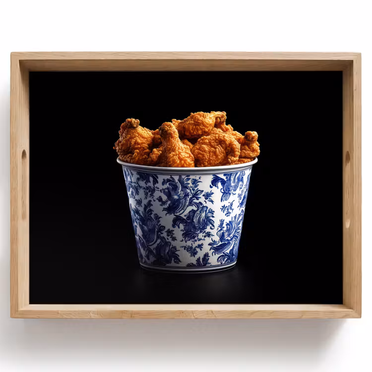 Vassoio - Pollo - Secchio - Blu Delft - Gustoso — 1