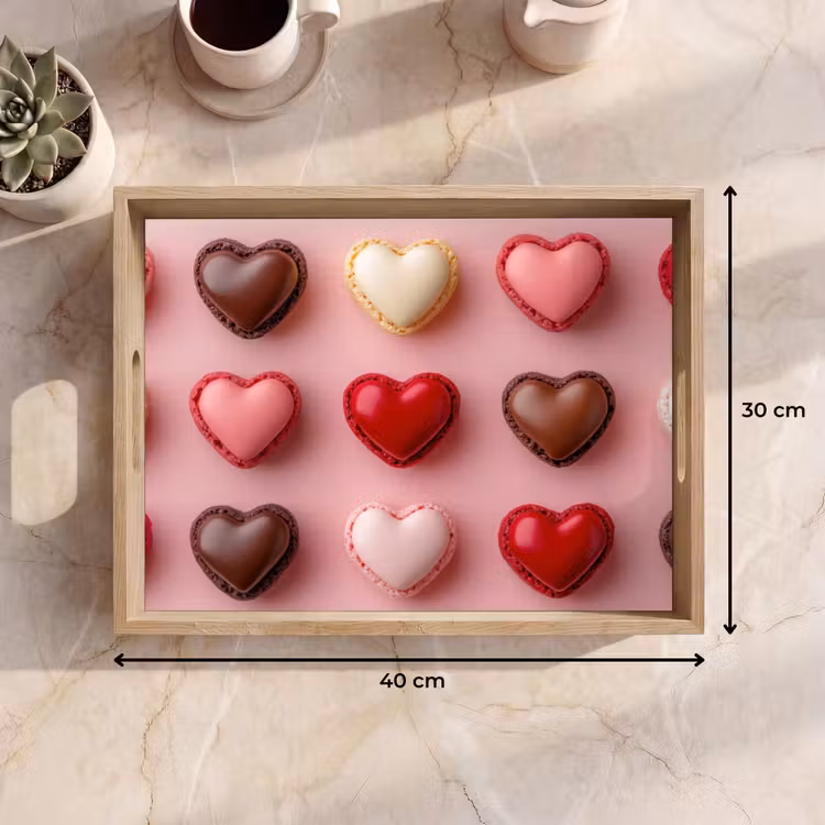 Vassoio - Amaretti - Cuori - Colorati - Rosa — 7