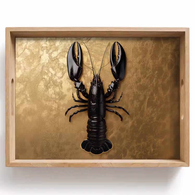 Vassoio - Cancro - Nero - Oro - Lusso — 1