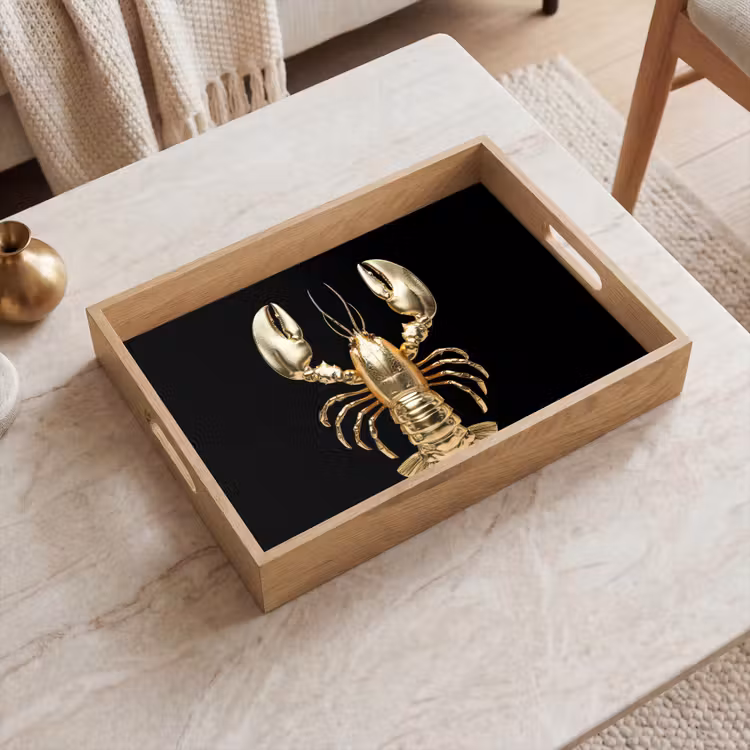 Vassoio - Cancro - Oro - Struttura - Nero — 2