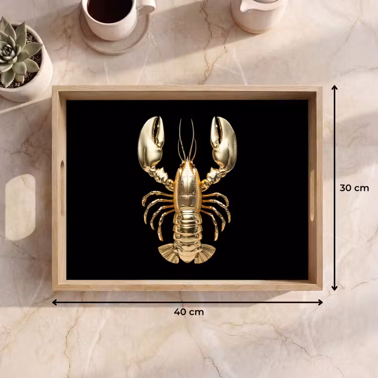 Vassoio - Cancro - Oro - Struttura - Nero — 7