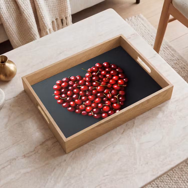 Vassoio - Ciliegia - Cuore - Rosso - Nero — 2