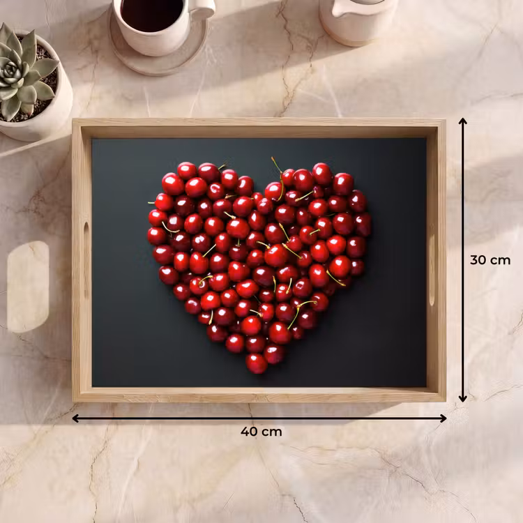 Vassoio - Ciliegia - Cuore - Rosso - Nero — 7