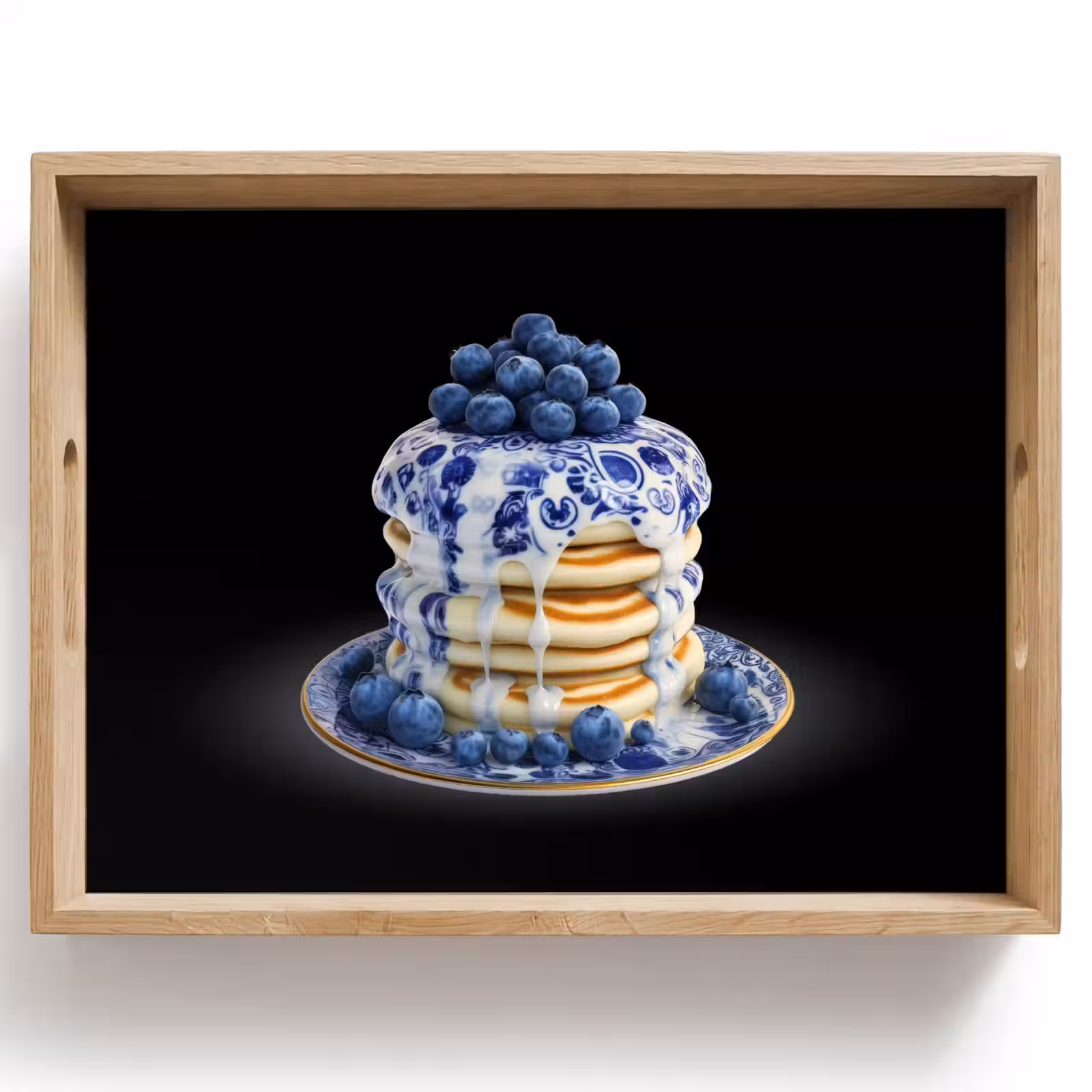 Vassoio - Pancake - Mirtilli - Piatto — 1