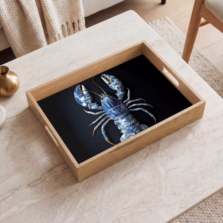 Vassoio - Aragosta - Blu Delft - Scudo - Resistente — 2