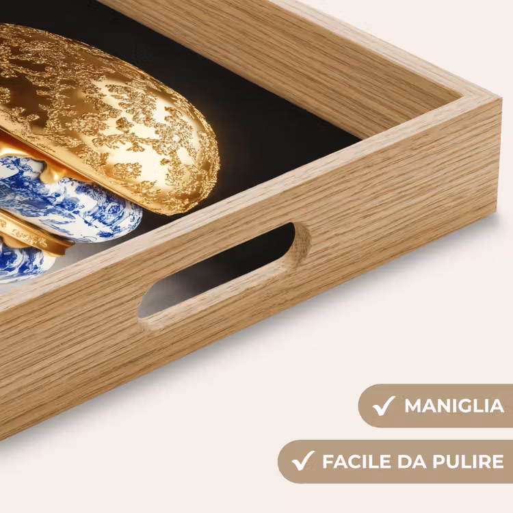 Vassoio - Blu Delft - Oro - Cittadino — 8