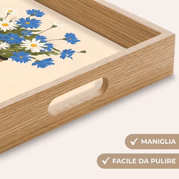 Vassoio - Caffè - Latta - Minimalista - Fiori — 8
