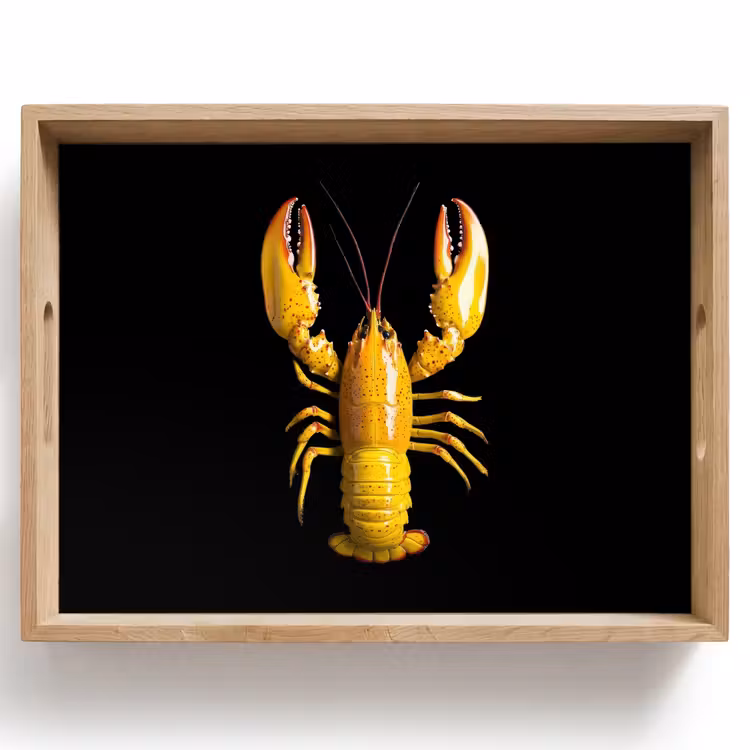 Vassoio - Cancro - Giallo - Puntini - Solido — 1
