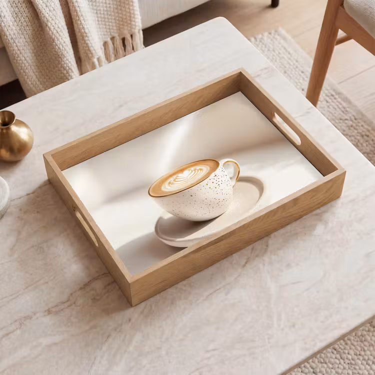 Vassoio - Cappuccino - Schiuma - Piatto - Beige — 2
