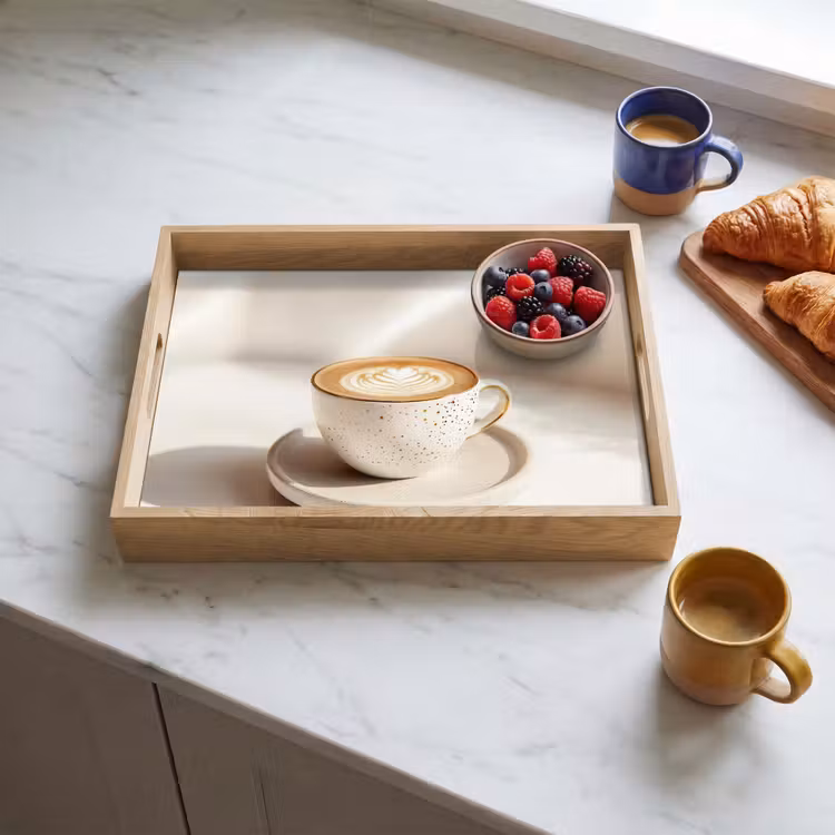 Vassoio - Cappuccino - Schiuma - Piatto - Beige — 3