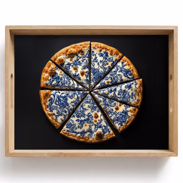 Vassoio - Pizza - Cibo - Blu Delft — 1