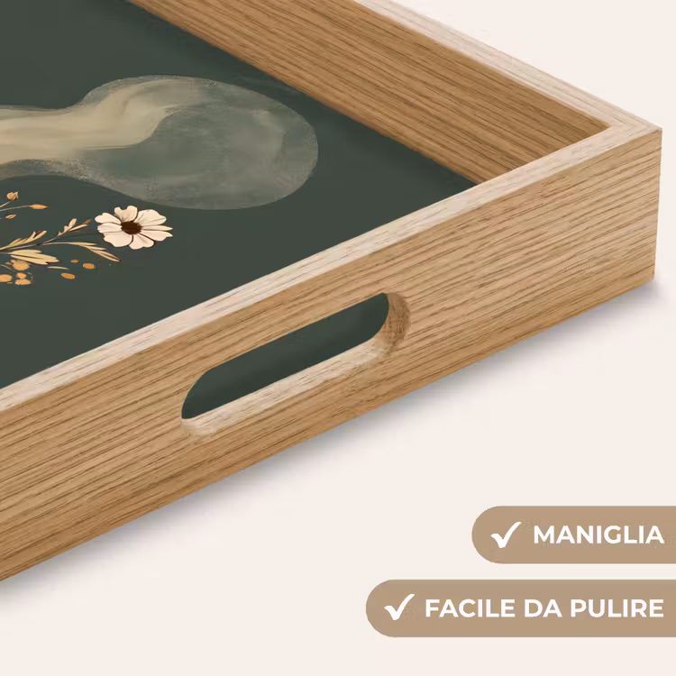 Vassoio - Tazza - Fiori - Verde - Caffè — 8